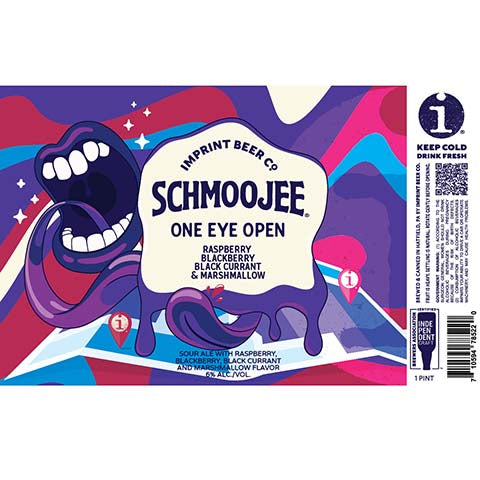 Imprint Schmoojee One Eye Open Sour Ale by Imprint Beer Company, beer label