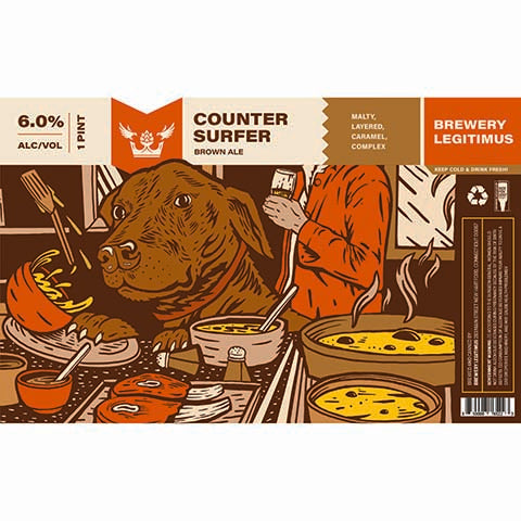 Legitimus Counter Surfer Brown Ale by Brewery Legitimus, beer label