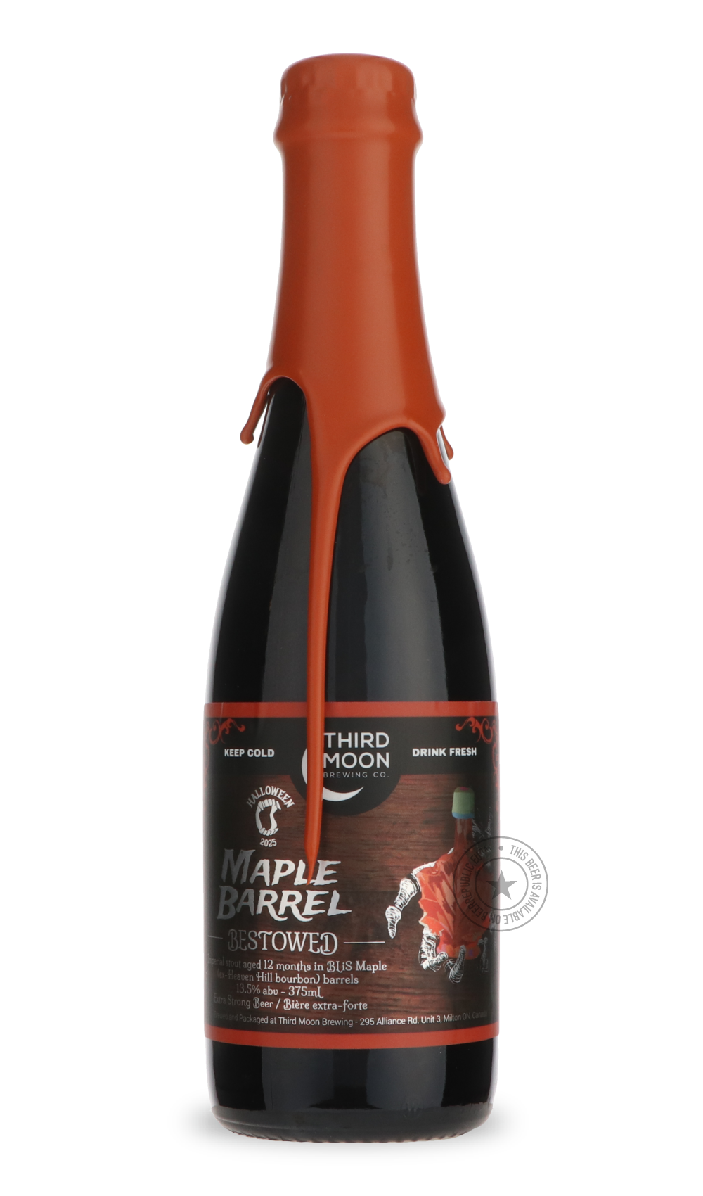 Barrel Aged Bestowed - Maple Barrel by Third Moon, beer label