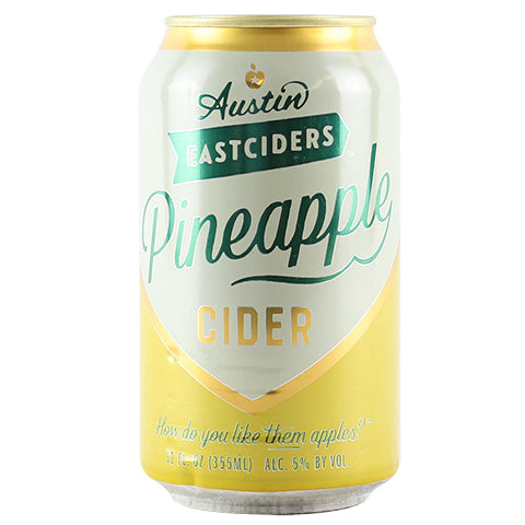 Austin Eastciders Pineapple Cider by Austin Eastciders, beer label