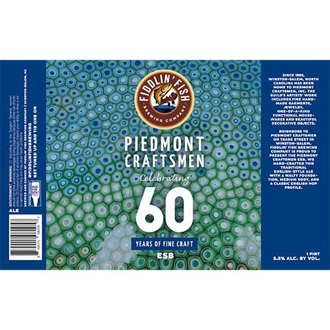 Fiddlin' Fish Piedmont Craftsmen ESB Ale by Fiddlin' Fish Brewing Company, beer label