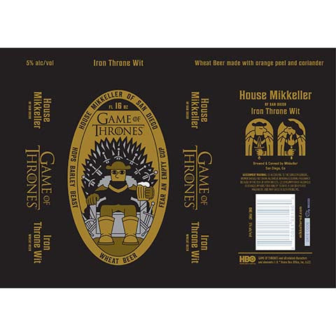 Mikkeller Game Of Thrones Iron Throne Wit by Mikkeller, beer label