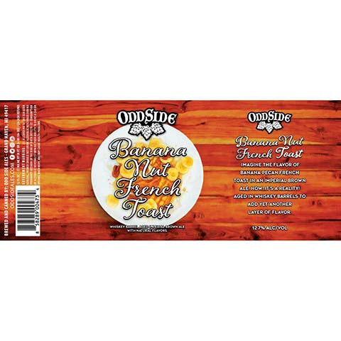Odd Side Ales Banana Nut French Toast Imperial Brown Ale by Odd Side Ales, beer label