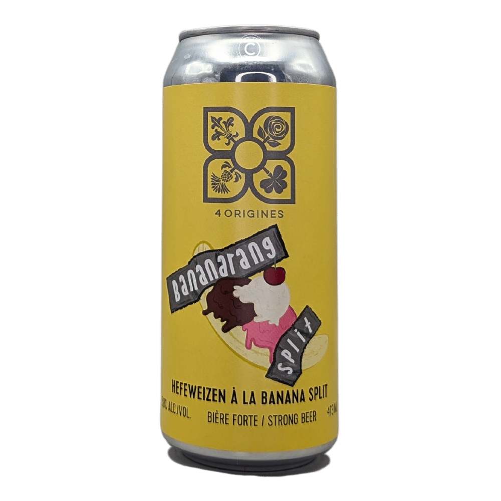 Bananarang Split Hefeweizen by 4 Origines Microbrewery, beer label