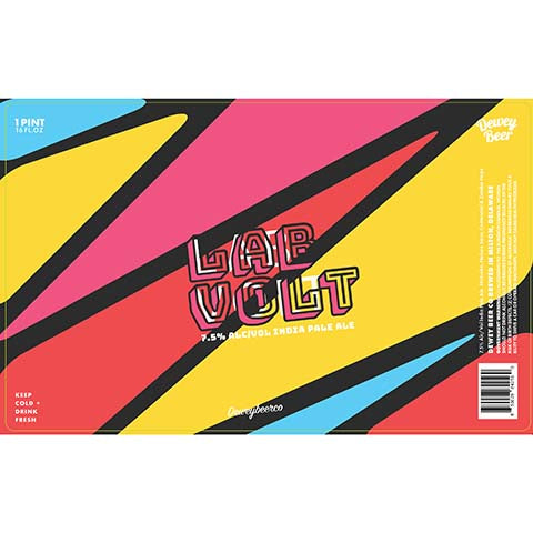 Dewey Beer Lab Volt IPA by Dewey Beer Co., beer label