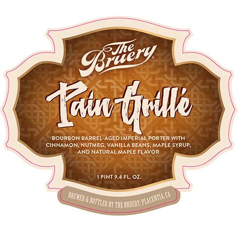 Bruery Pain Grille Imperial Porter by The Bruery, beer label