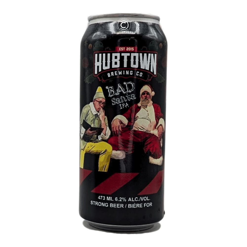 Hub Town Brewing Co. Bad Santa West Coast IPA by Hubtown Brewing, beer label