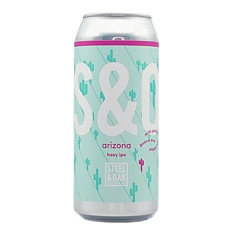 Arizona Guava Prickly Pear Hazy IPA by Steel & Oak Brewing Co., beer label