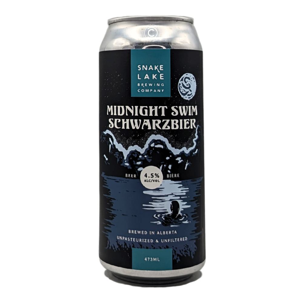 Midnight Swim Dark Lager by Snake Lake Brewing Company, beer label