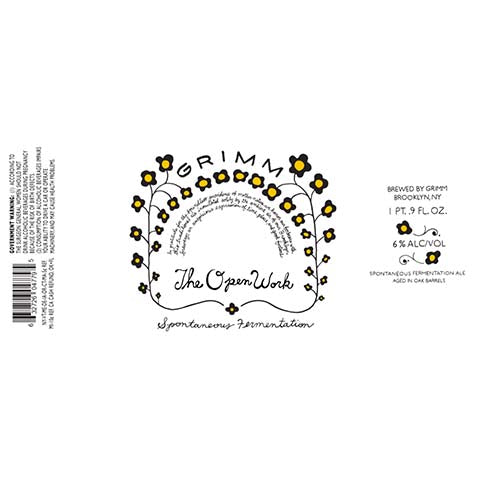 Grimm The Open Work Spontaneous Fermentation Ale by Grimm Artisanal Ales, beer label