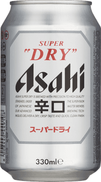 Asahi Super Dry by Birra Peroni, beer label