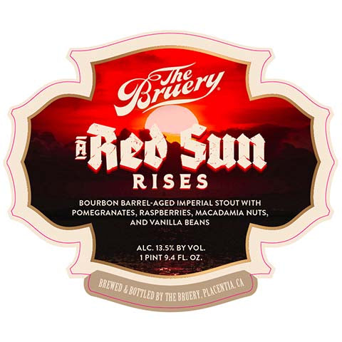 Bruery Red Sun Rises Imperial Stout by The Bruery, beer label