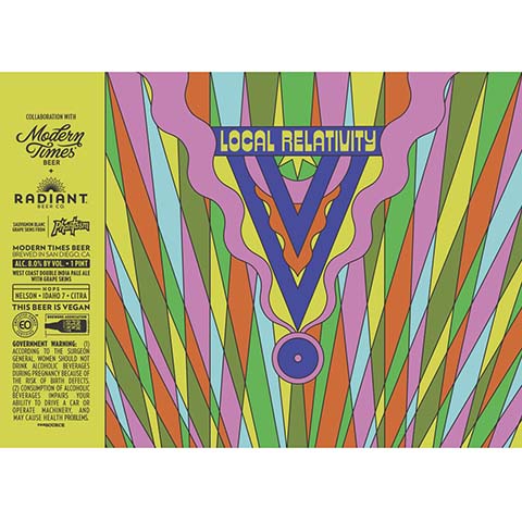 Modern Times Local Relativity West Coast DIPA by Modern Times Beer, beer label