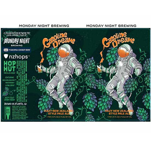Monday Night Gasoline Dreams Pale Ale by Monday Night Brewing, beer label