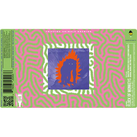 Tripping Animals Flock Of Monkeys Sour by Tripping Animals Brewing Co., beer label