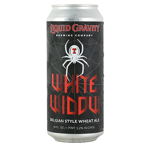 Liquid Gravity White Widow Belgian Style Wheat Ale by Liquid Gravity Brewing Company, beer label