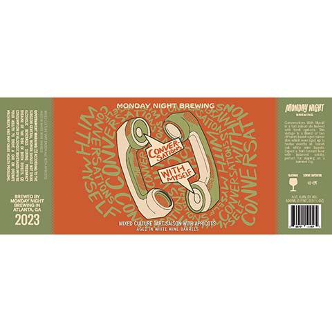 Monday Night Conversations With Myself Sour by Monday Night Brewing, beer label