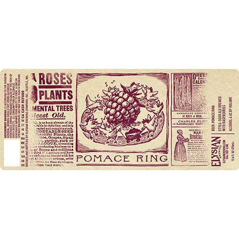 Elysian Pomace Ring Sour Ale by Elysian Brewing Co, beer label