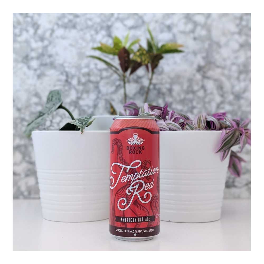 Temptation Red American Red Ale by Boxing Rock Brewing, beer label