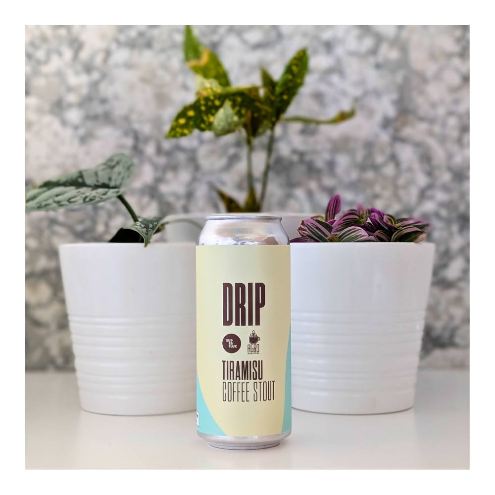 Drip Tiramisu Coffee Stout by Superflux Beer Company, beer label
