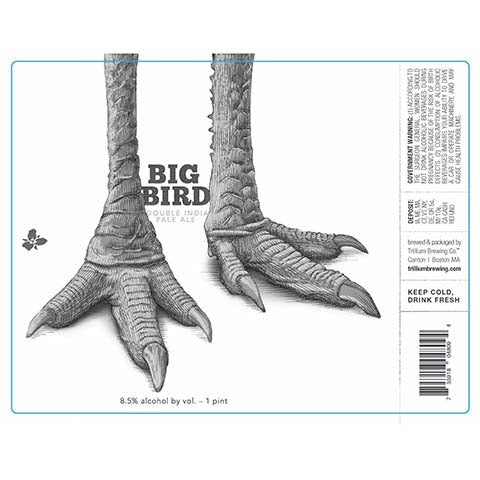 Trillium Big Bird DIPA by Trillium Brewing, beer label