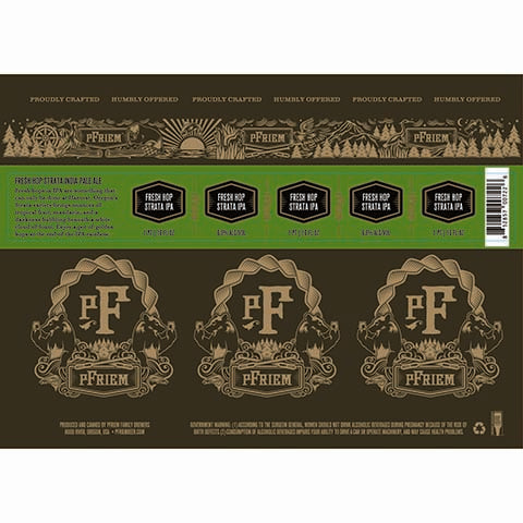 pFriem Fresh Hop Strata IPA by PFriem Family Brewers, beer label