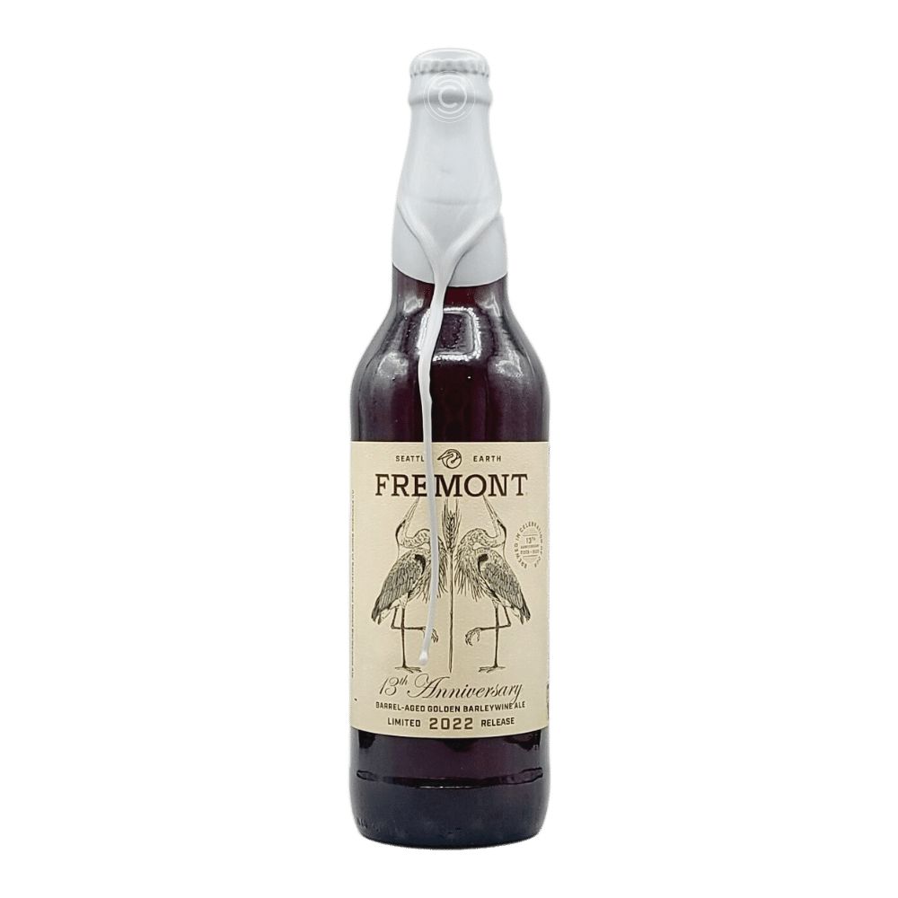 13th Anniversary Barrel-Aged Golden Barleywine Ale by Fremont Brewing Co, beer label