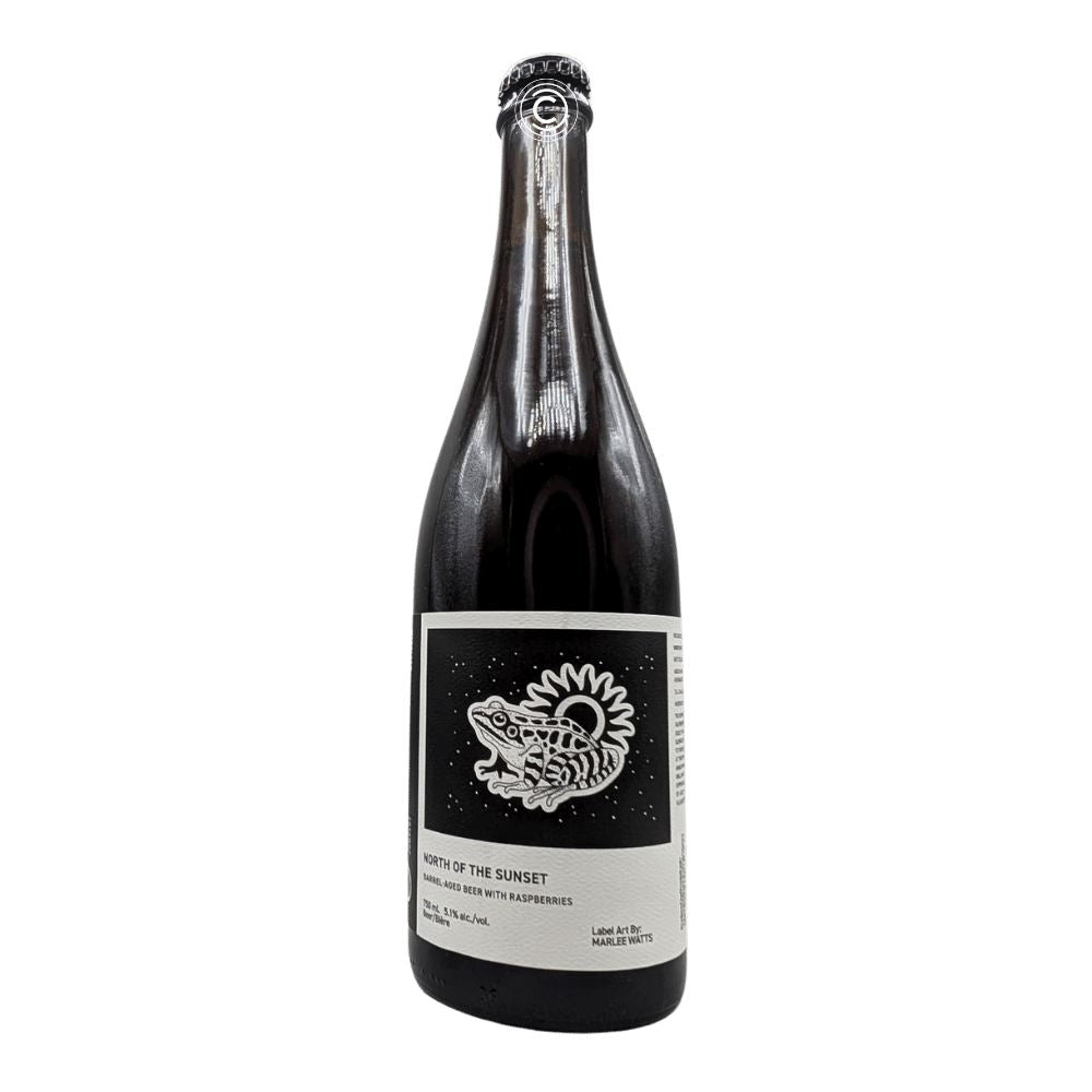 North of the Sunset Barrel-Aged Beer with Raspberries by The Establishment Brewing Company, beer label