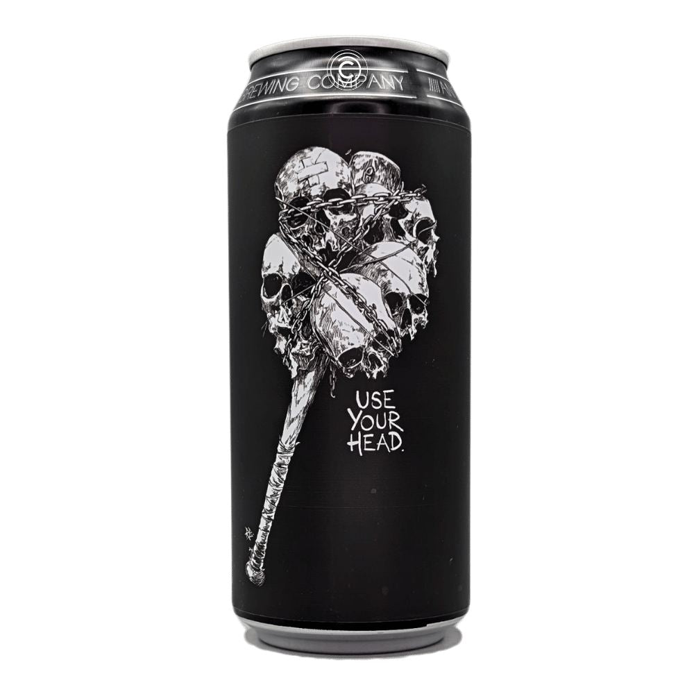 Use Your Head Hazy Double IPA by Anchorage Brewing, beer label