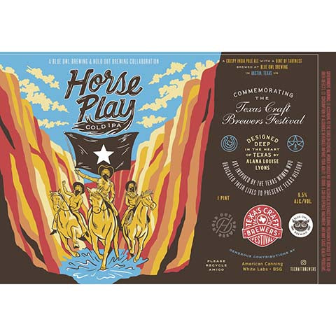 Blue Owl Horseplay Cold IPA by Blue Owl Brewing, beer label
