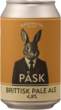 Påsk Brittisk by Klackabackens Bryggeri, beer label