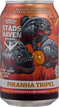Stadshaven Brouwerij Piranha Tripel by Stadshaven Brouwerij B.V., beer label