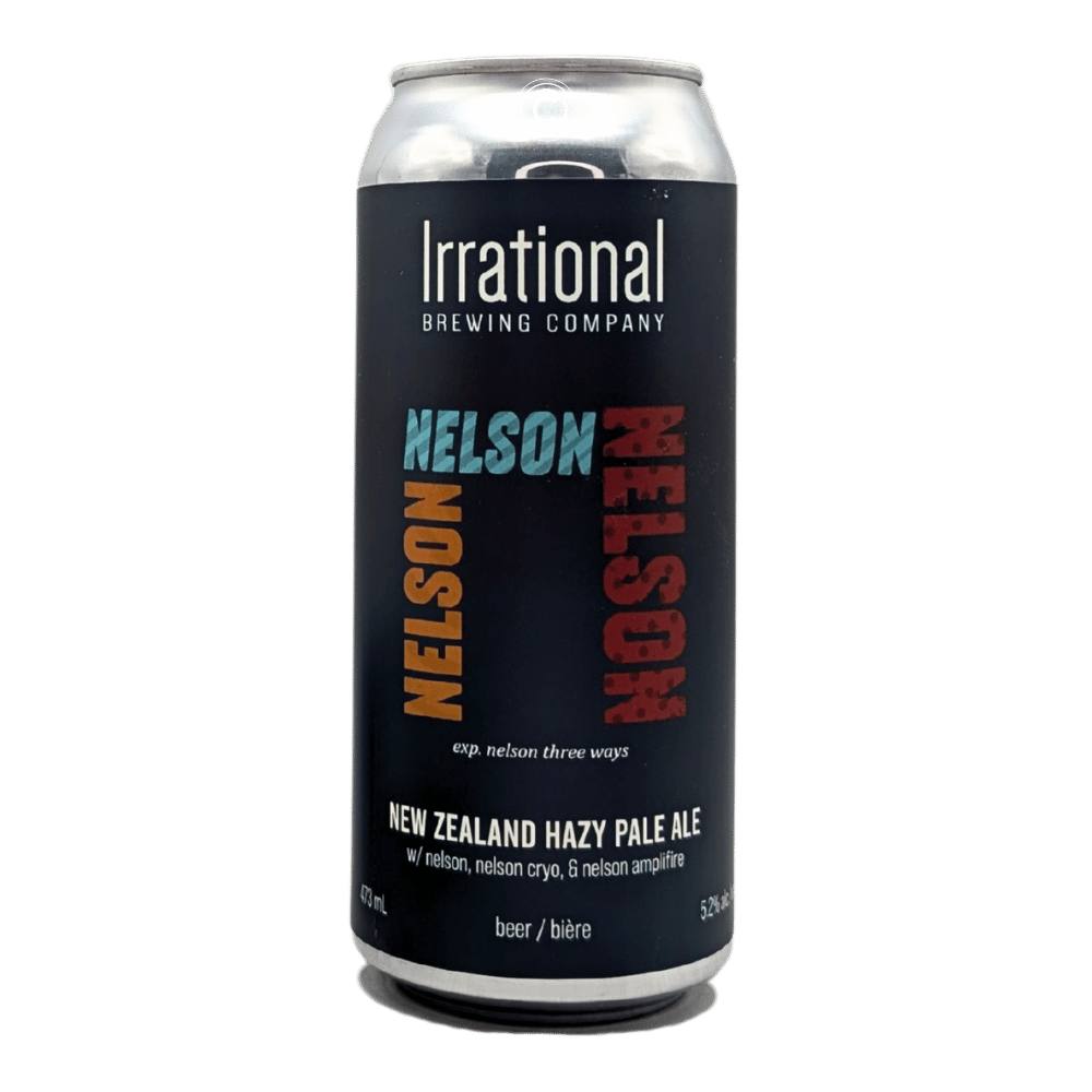 Exp. Nelson Three Ways New Zealand Hazy Pale Ale by Irrational Brewing Company, beer label