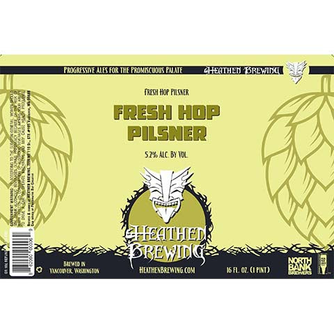 Heathen Fresh Hop Pilsner by Heathen Brewing, beer label