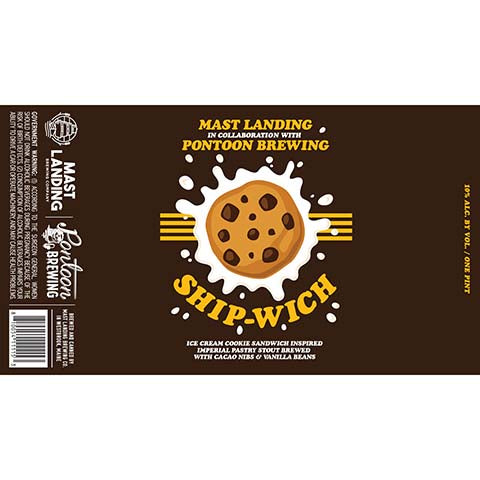Mast Landing Ship-Wich Imperial Pastry Stout by Mast Landing Brewing Company, beer label