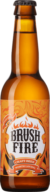 Brushfire by Fireside Brewery, beer label