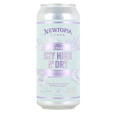 Newtopia Sky High N Dry Cider by Newtopia Cyder, beer label