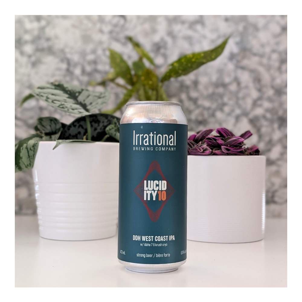 Lucidity #10 DDH West Coast IPA by Irrational Brewing Company, beer label
