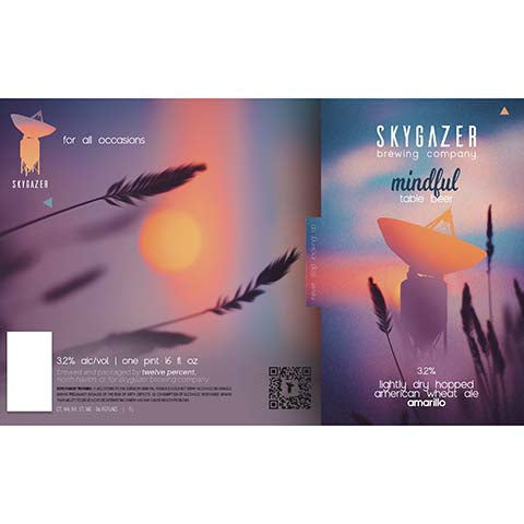 Skygazer Mindful by SKYGAZER Brewing Co, beer label