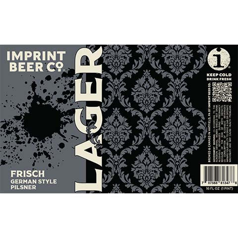 Imprint Frisch Lager by Imprint Beer Company, beer label