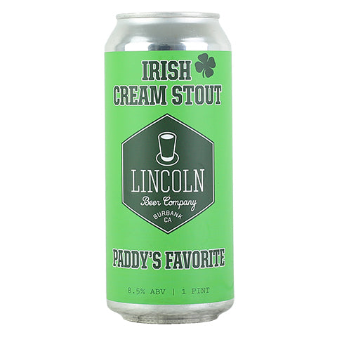 Lincoln Paddy's Favorite Irish Stout by Lincoln Beer Company, beer label