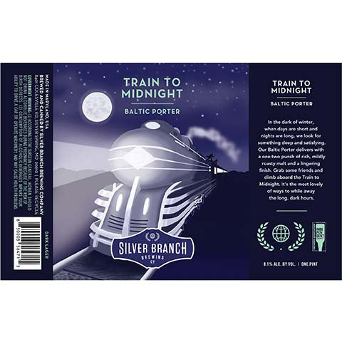 Train to Midnight Baltic Porter by Silver Branch Brewing, beer label
