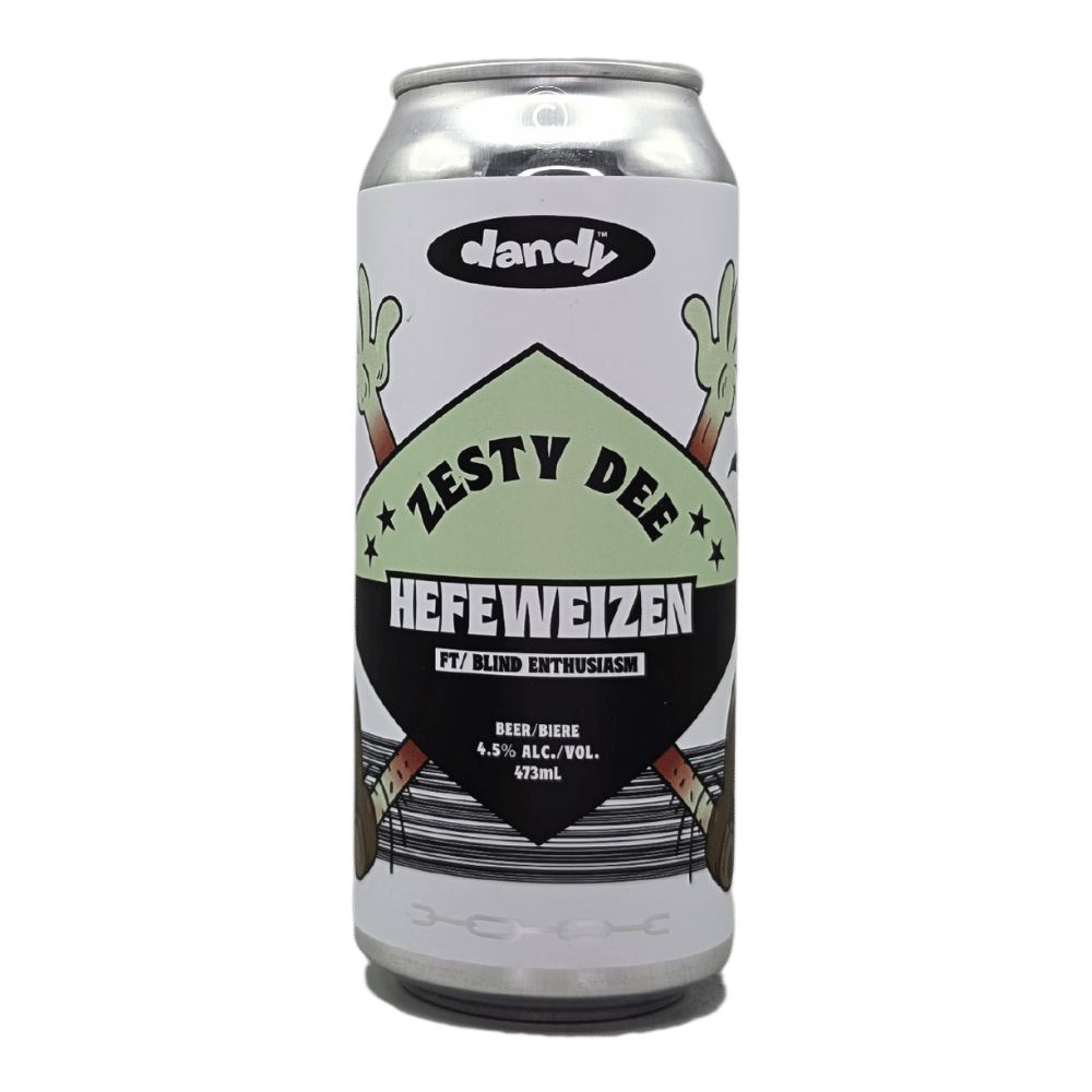 Zesty Dee Hefeweizen by The Dandy Brewing Company x Blind Enthusiasm Brewing Company, beer label