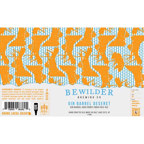 Bewilder Gin Barrel Deseret IPA by Bewilder Brewing Co, beer label