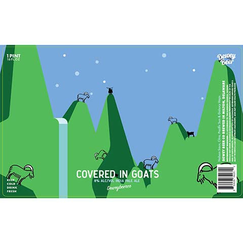 Dewey Beer Covered In Goats IPA by Dewey Beer Co., beer label