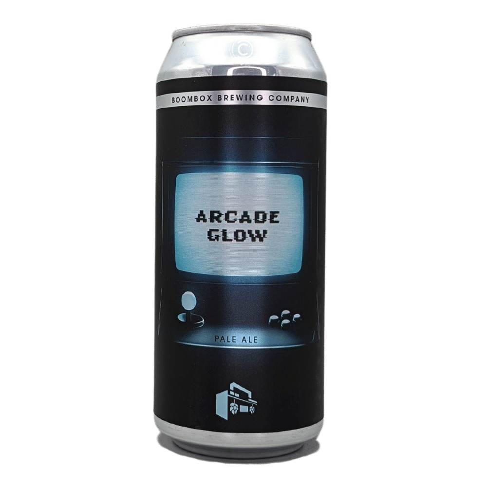 Arcade Glow Hazy Pale Ale by Boombox Brewing Company, beer label