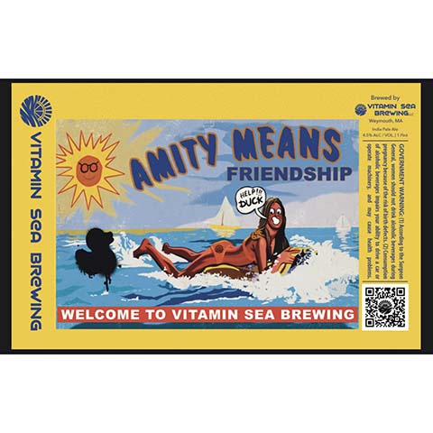 Vitamin Sea Amity Means Friendship IPA by Vitamin Sea Brewing, beer label