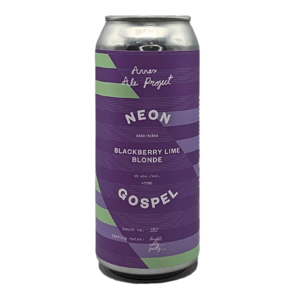Neon Gospel Blackberry Lime Blonde Ale by Annex Ale Project, beer label