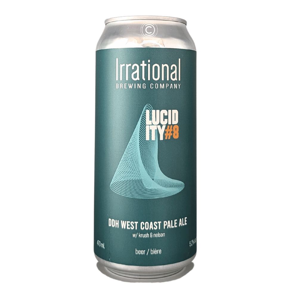 Lucidity #8 DDH West Coast Pale Ale by Irrational Brewing Company, beer label