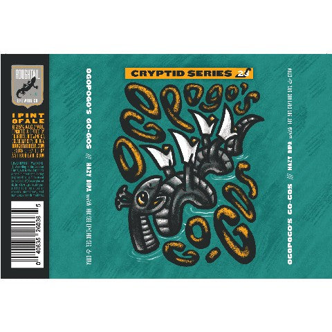Roughtail Cryptid Series Ogopogo's Go-Gos Hazy DIPA by Roughtail Brewing, beer label